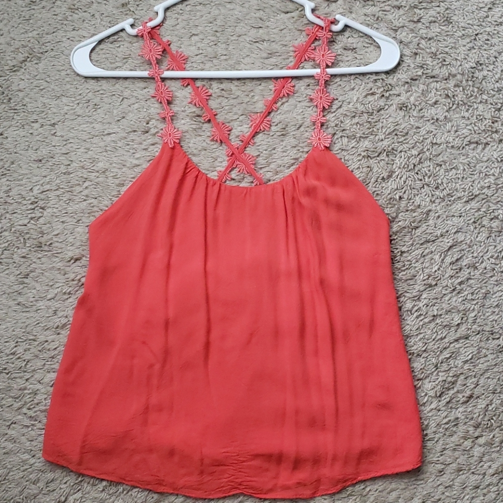 Coral pink tank top